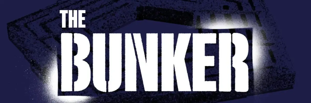 A banner shows the Pentagon in the background and the words "The Bunker" in the foreground