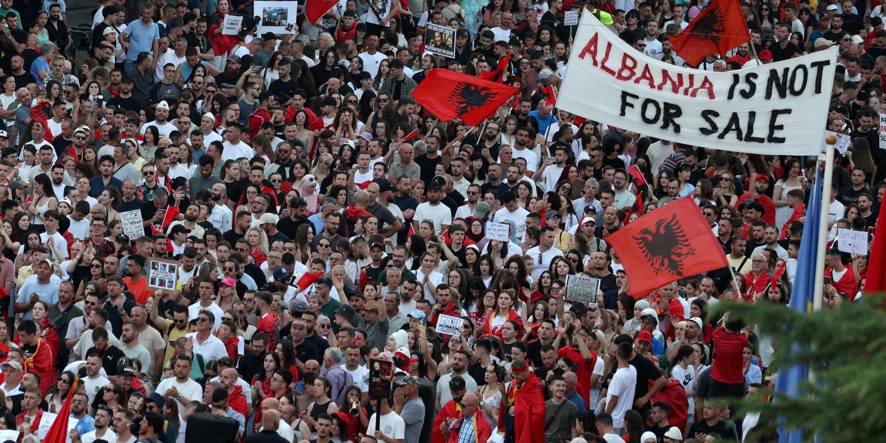 Albania protests Kushner