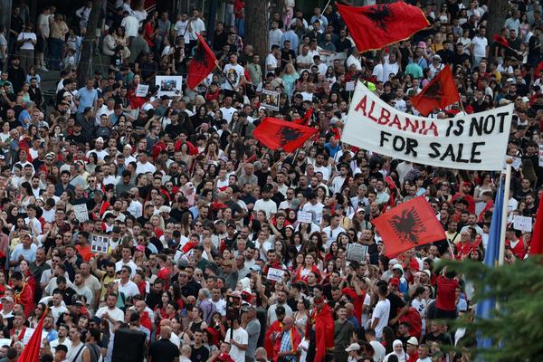 Albania protests Kushner