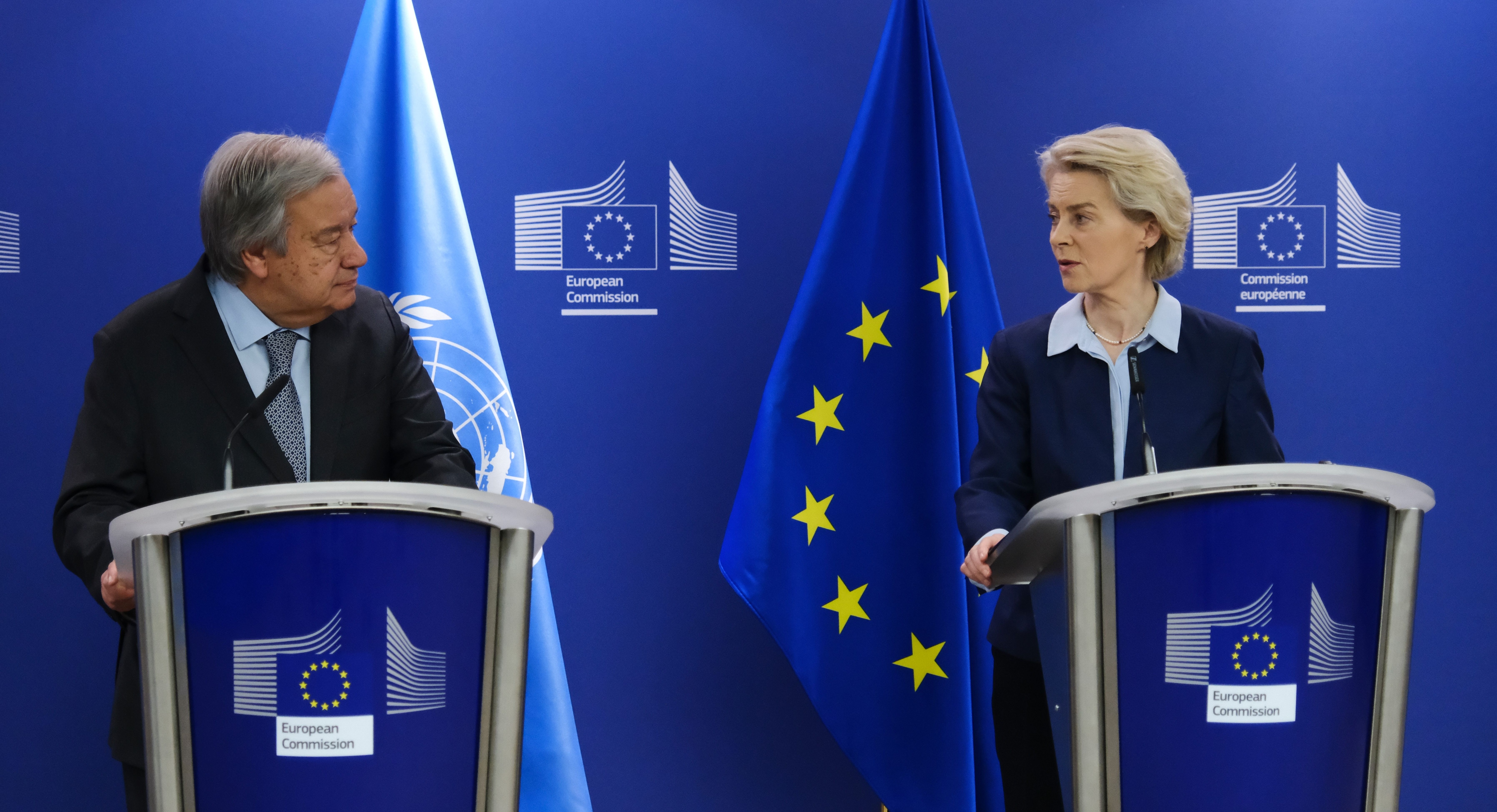 Antonio Guterres and Ursula von der Leyen