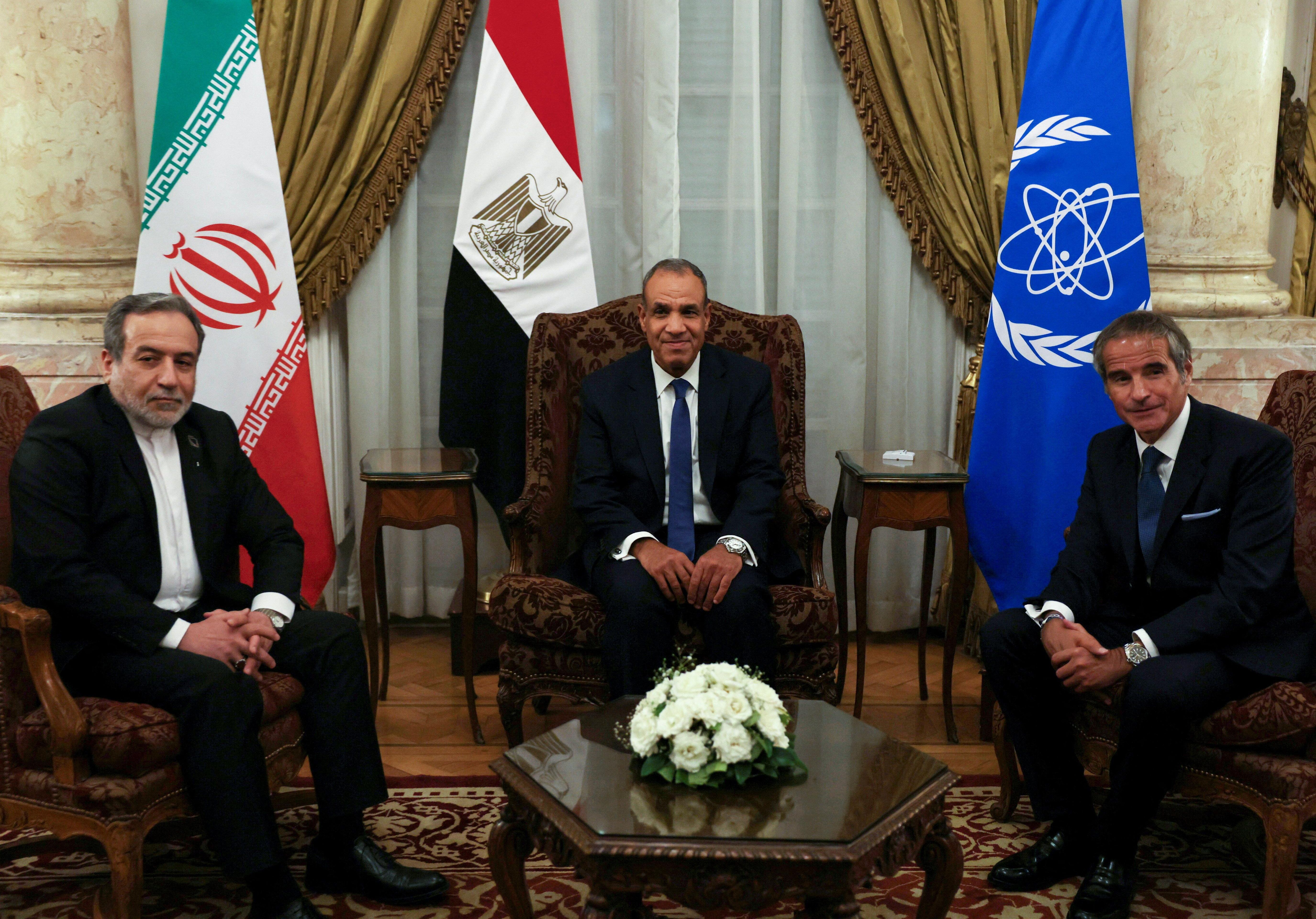 Badr Abdelatty, Abbas Araghchi, Rafael Grossi