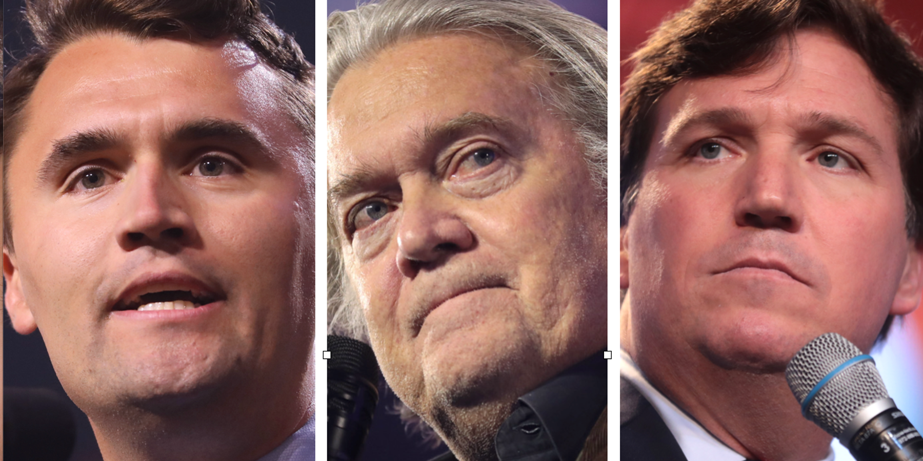 Charlie Kirk, Steve Bannon, Tucker Carlson MAGA