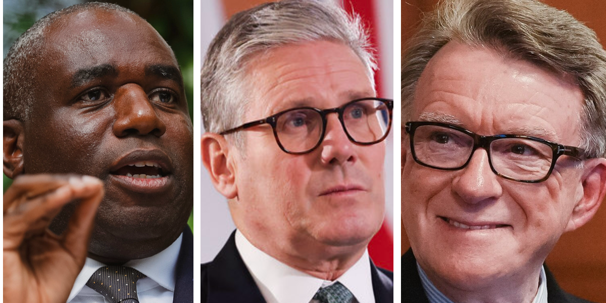 David Lammy, Keir Starmer, Peter Mandelson