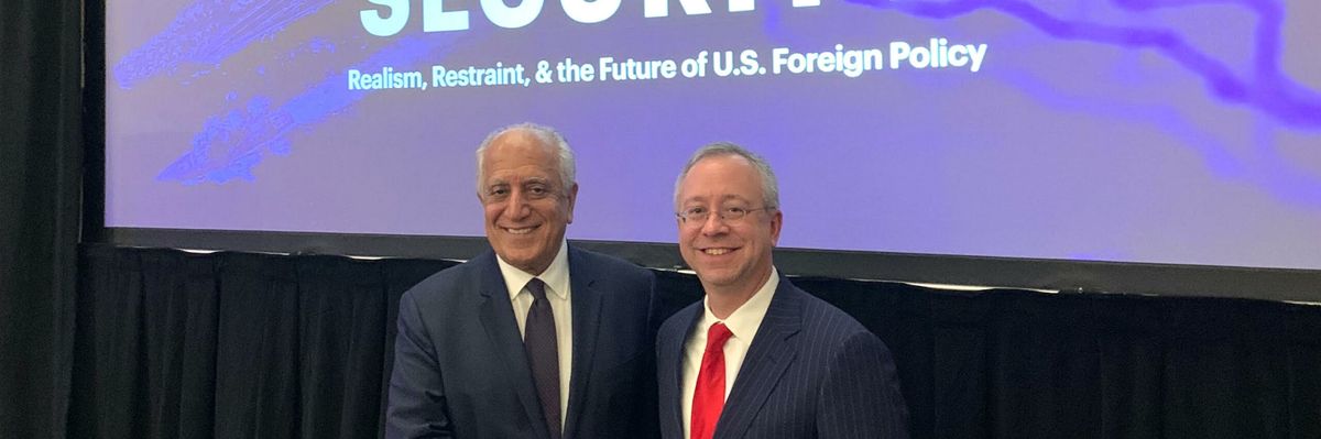 Zalmay Khalilzad, unrestrained at restrainer confab