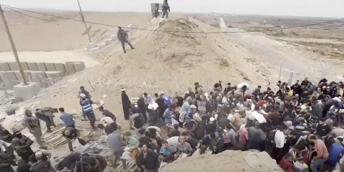 Gaza GHF food distribution