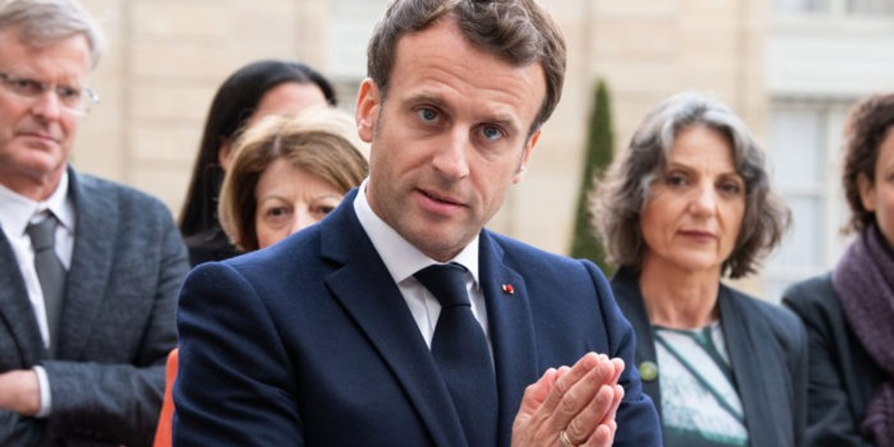 French president Macron in the desperate hours