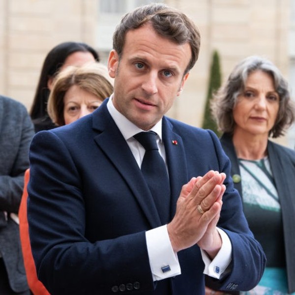 French president Macron in the desperate hours