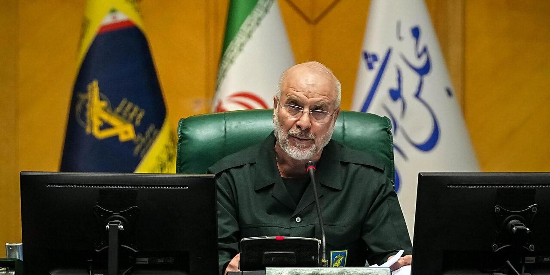 Iranian Parliament Speaker Mohammad Bagher Ghalibaf at a sessino of parliament in early 2026