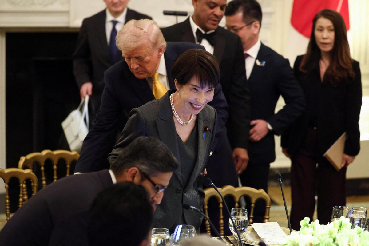 Japanese Prime Minister Sanae Takaichi at White House Trump