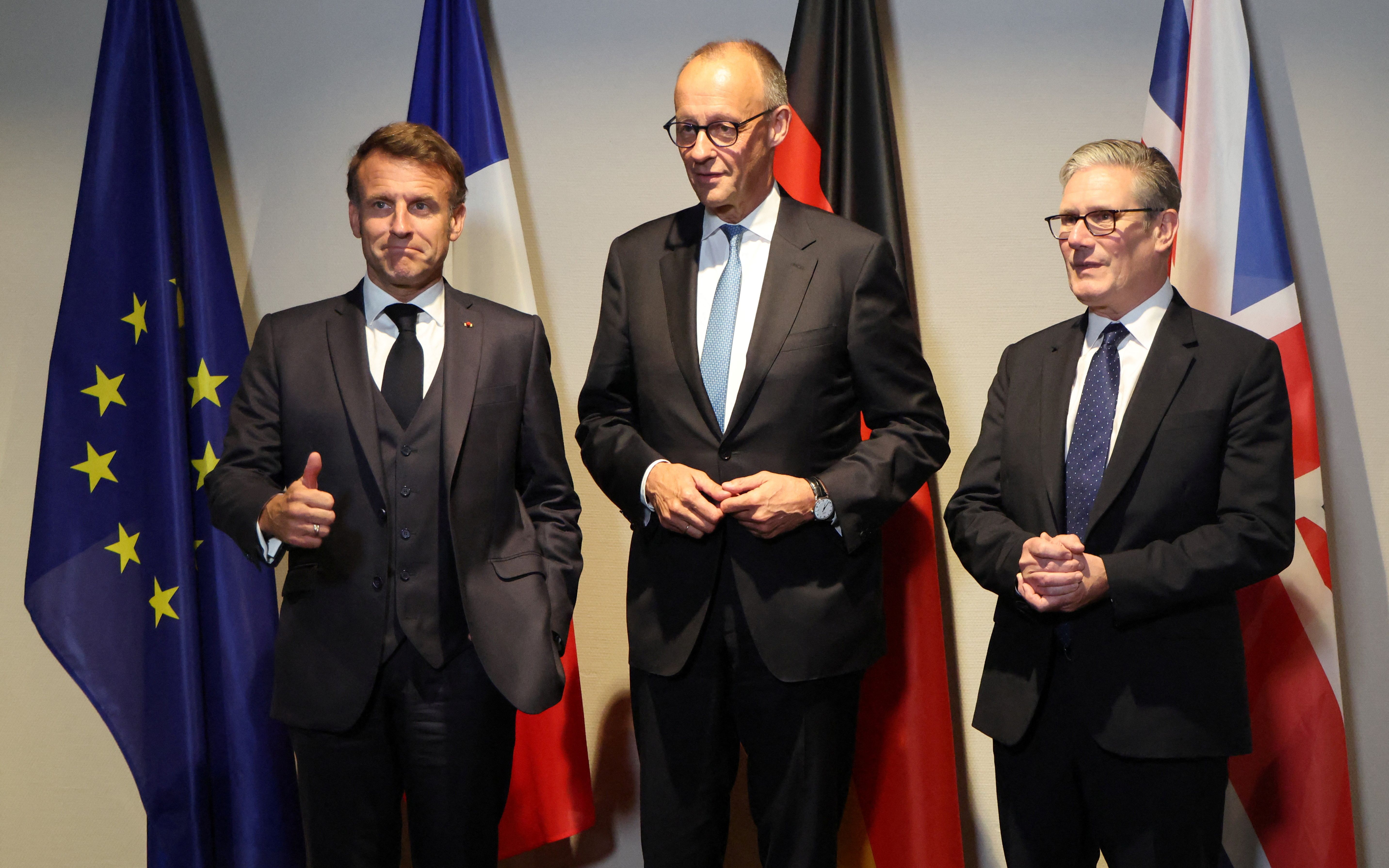 Macron Merz Starmer