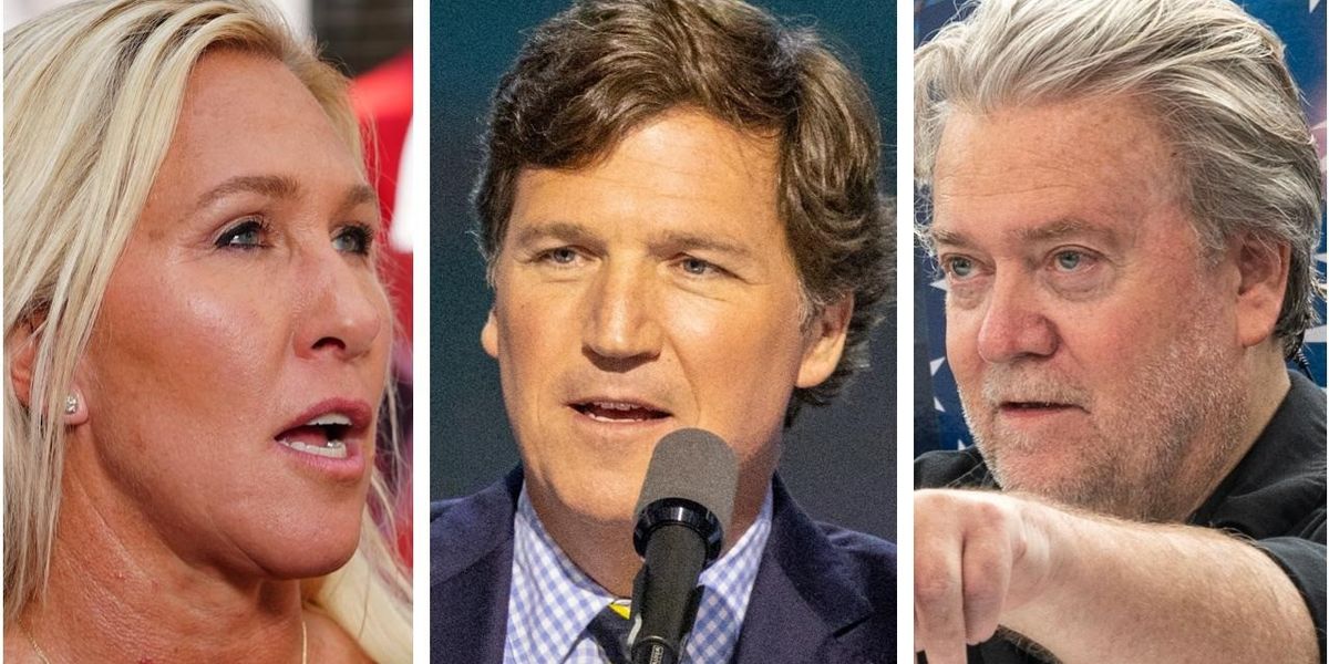 Marjorie Taylor Greene, Tucker Carlson, Steve Bannon