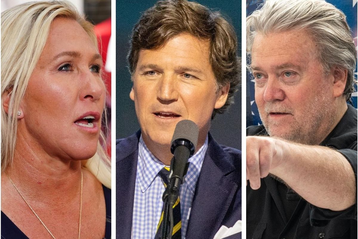 Marjorie Taylor Greene, Tucker Carlson, Steve Bannon