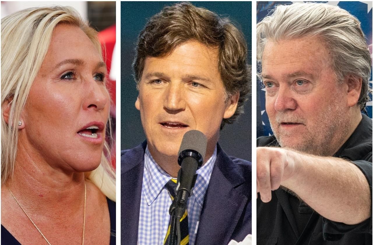 Marjorie Taylor Greene, Tucker Carlson, Steve Bannon