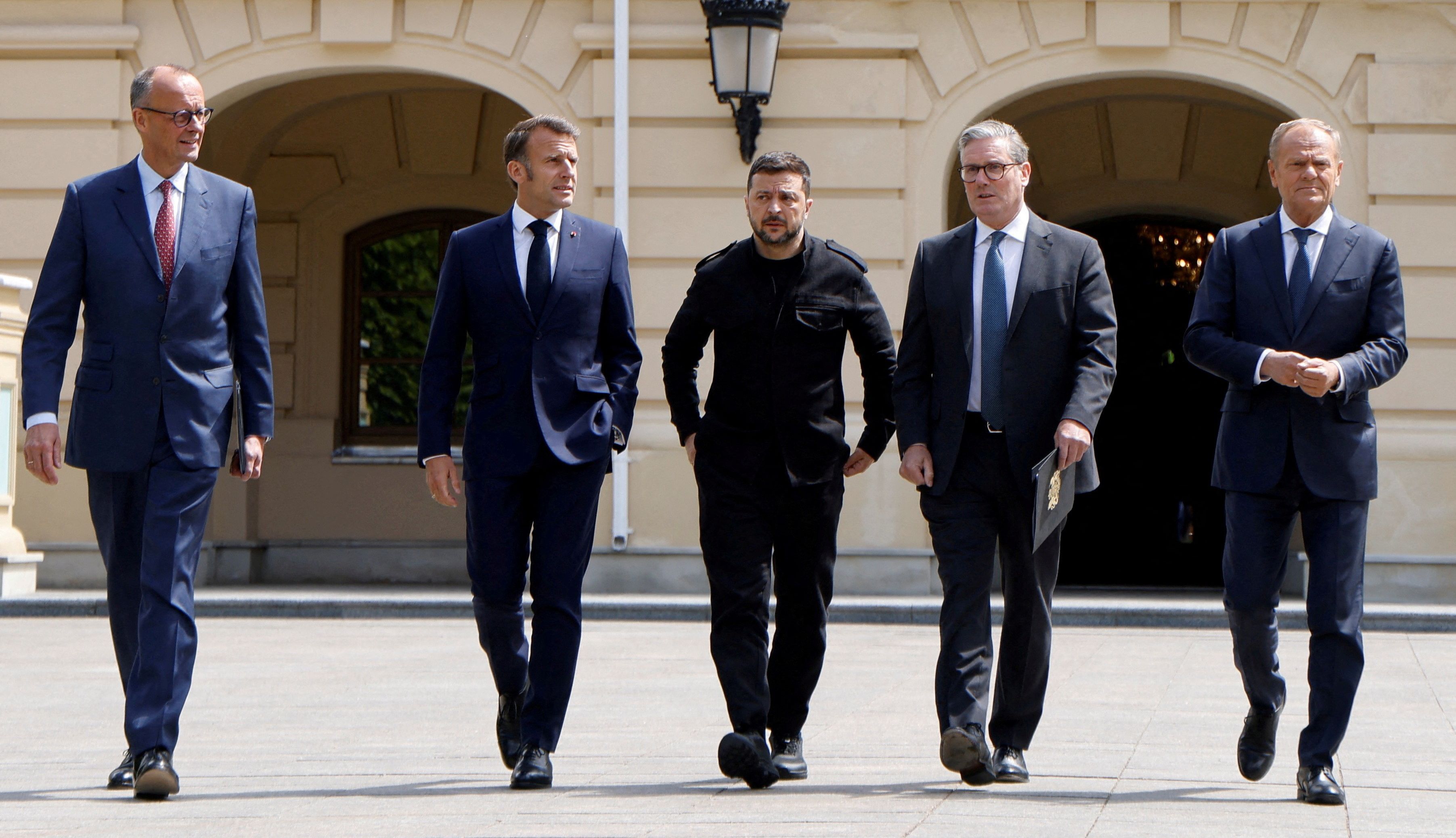 Merz Macron Starmer Zelensky