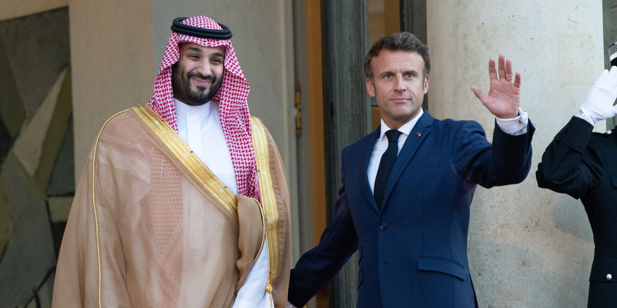 Mohammed bin Salman Emmanuel Macron