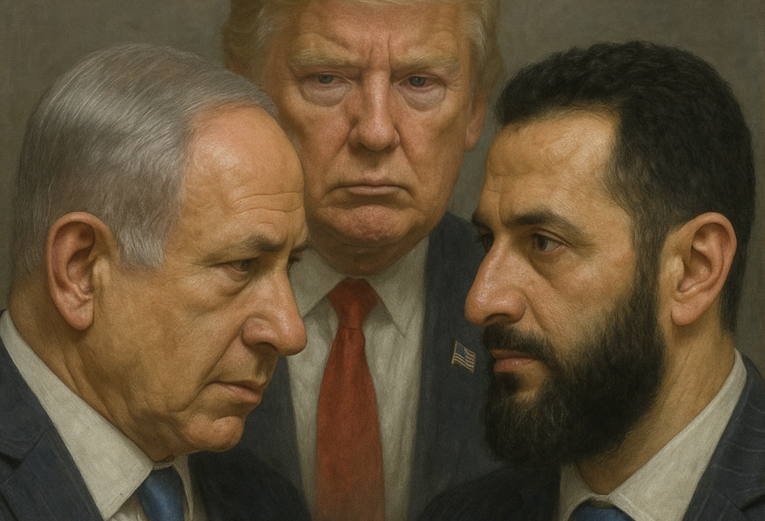 Netanyahu, Trump, and Syrian President Ahmed Al-Sharaa