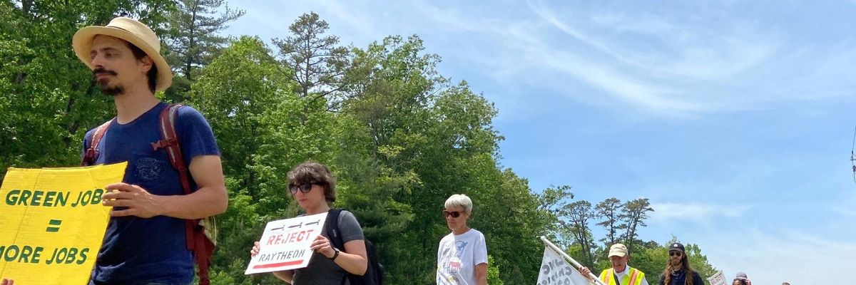 'Honk for humane jobs': NC activists challenge subsidies for weapons maker