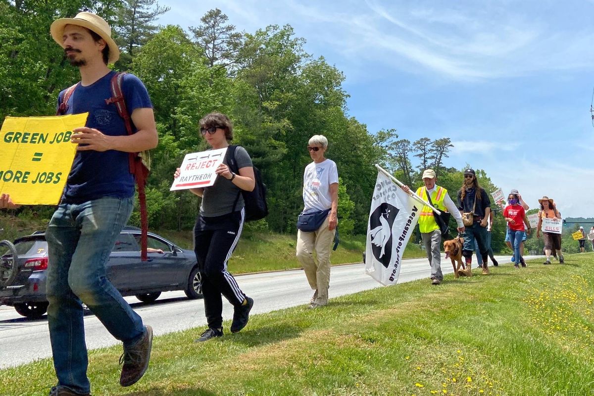 'Honk for humane jobs': NC activists challenge subsidies for weapons maker