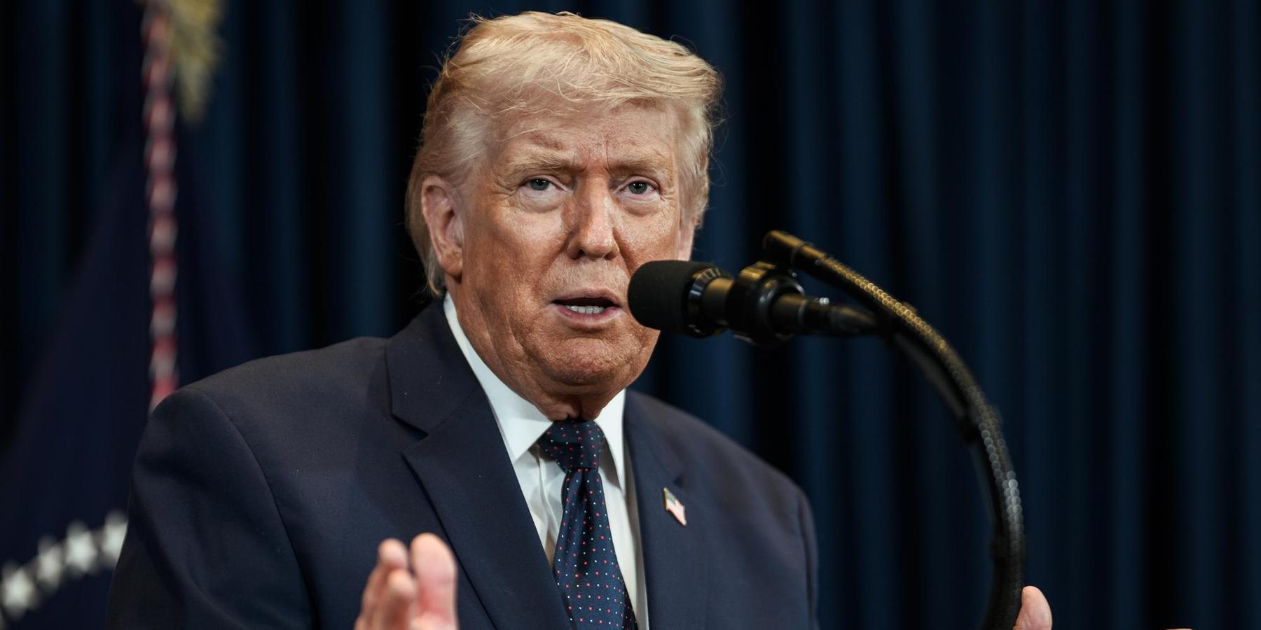 President Donald J. Trump delivers remarks at a press conference