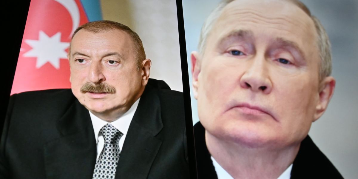 President of Azerbaijan Ilham Aliyev and President of Russia Vladimir Putin