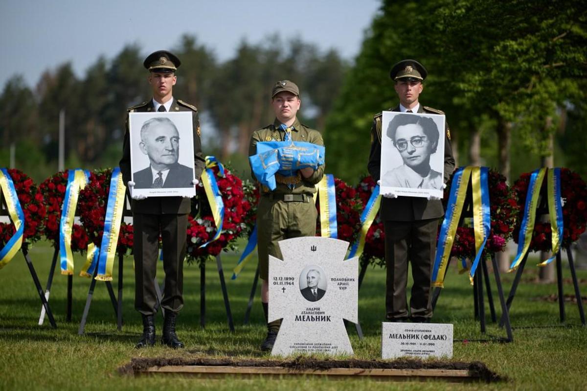 Reburial of Andriy Melnyk in Ukraine
