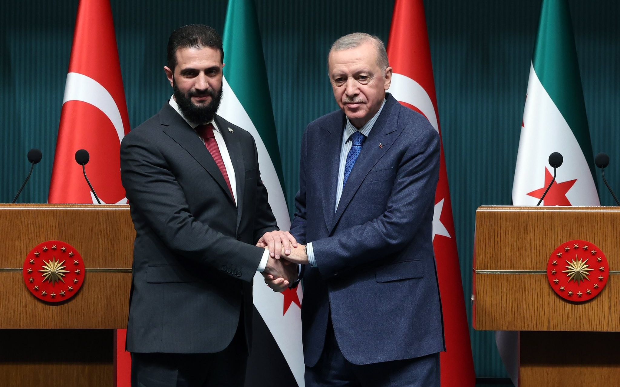 Recep Tayyip Erdogan Ahmed al-Sharaa