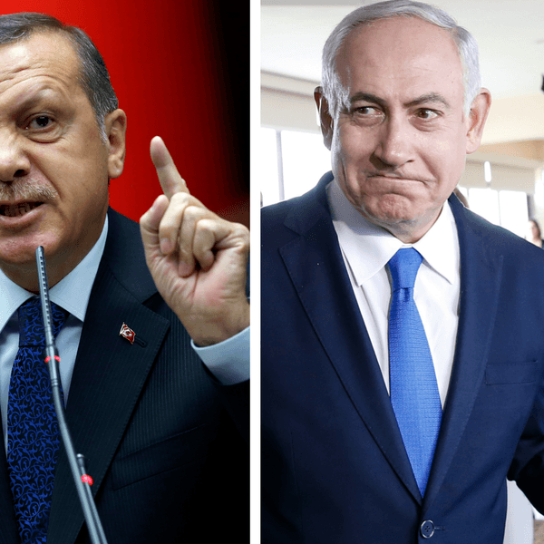 Recep Tayyip Erdogan and Benjamin Netanyahu