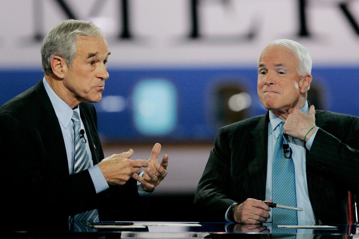 Ron Paul (R-Tx.) and John McCain (R-Az.)