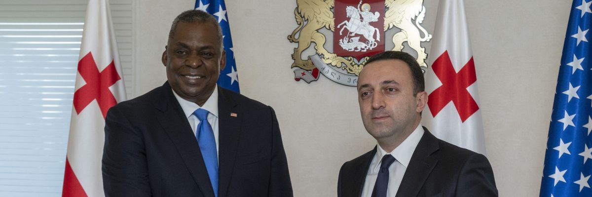 US defense chief offers show of support to Georgia