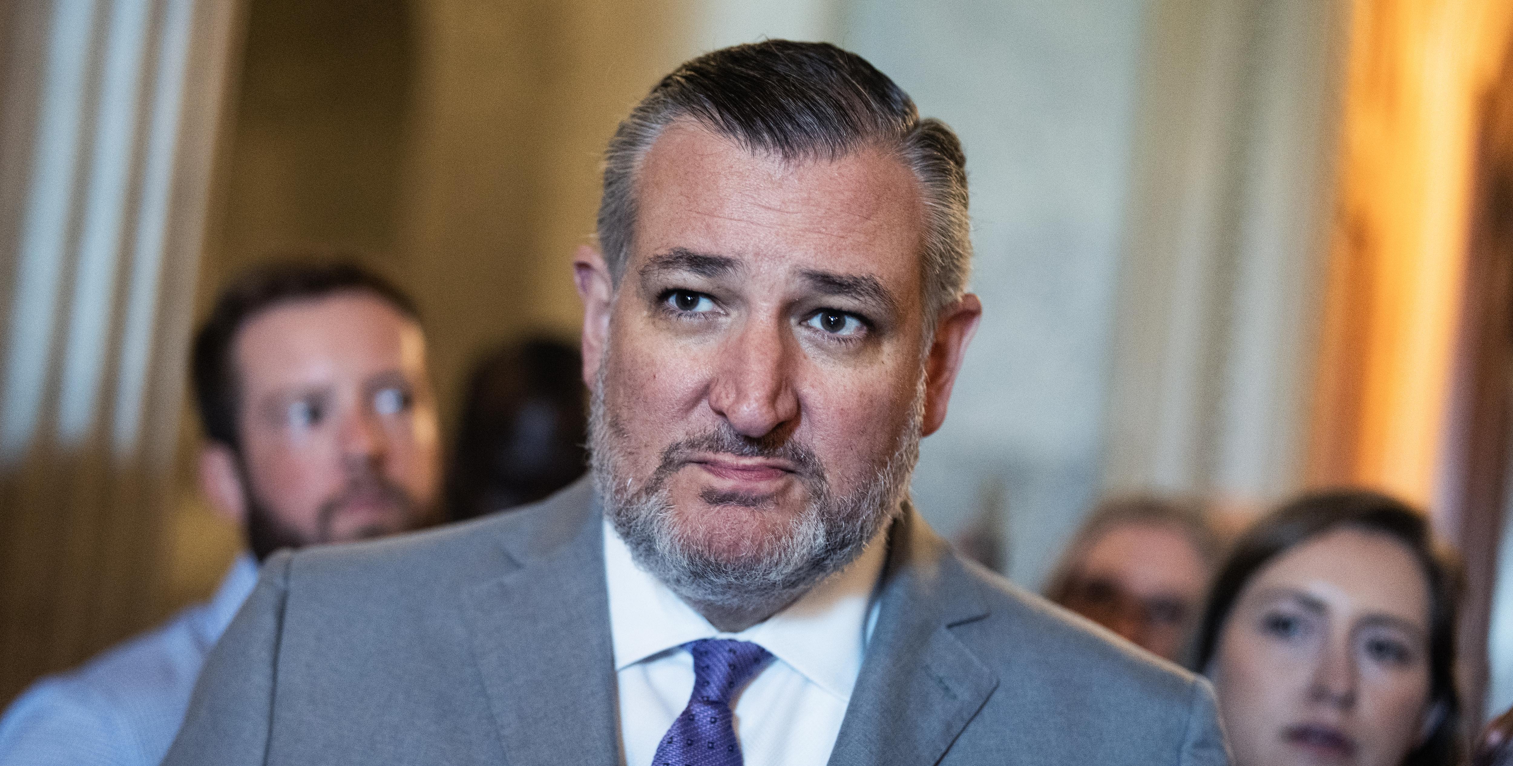 Sen. Ted Cruz, R-Texas, is seen after the Senate luncheons in the U.S. Capitol