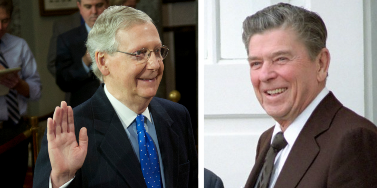 Sorry AP: Mitch McConnell is no Ronald Reagan