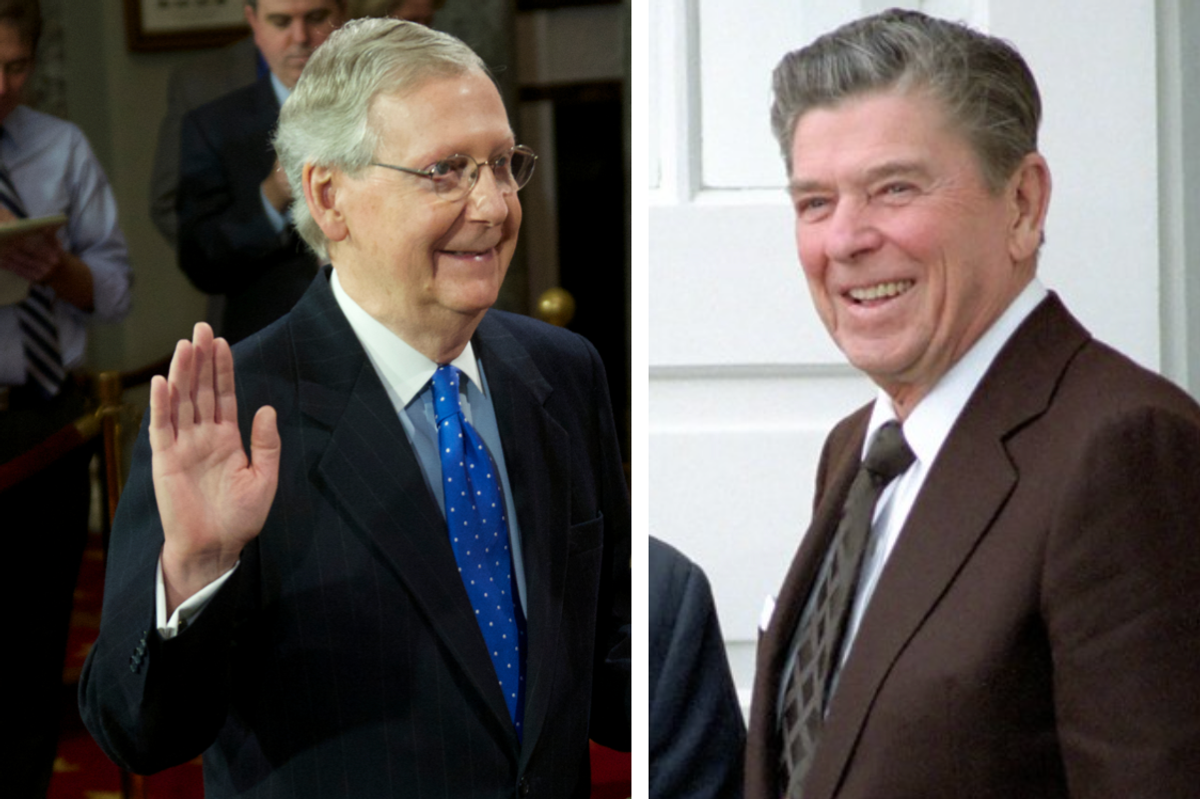 Sorry AP: Mitch McConnell is no Ronald Reagan