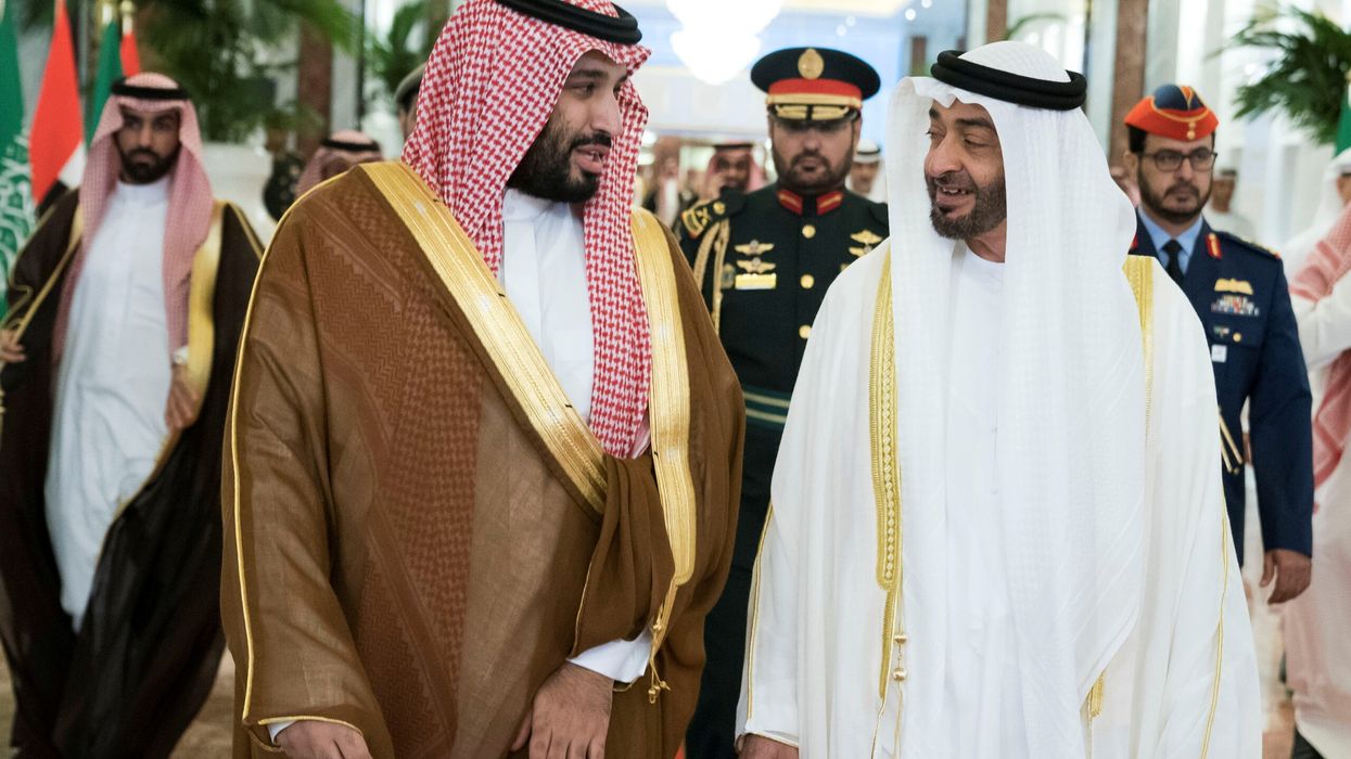 Sheikh Mohammed bin Zayed al-Nahyan and Saudi Crown Prince Mohammed bin Salman