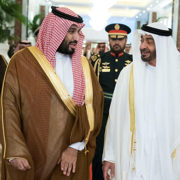 Sheikh Mohammed bin Zayed al-Nahyan and Saudi Crown Prince Mohammed bin Salman