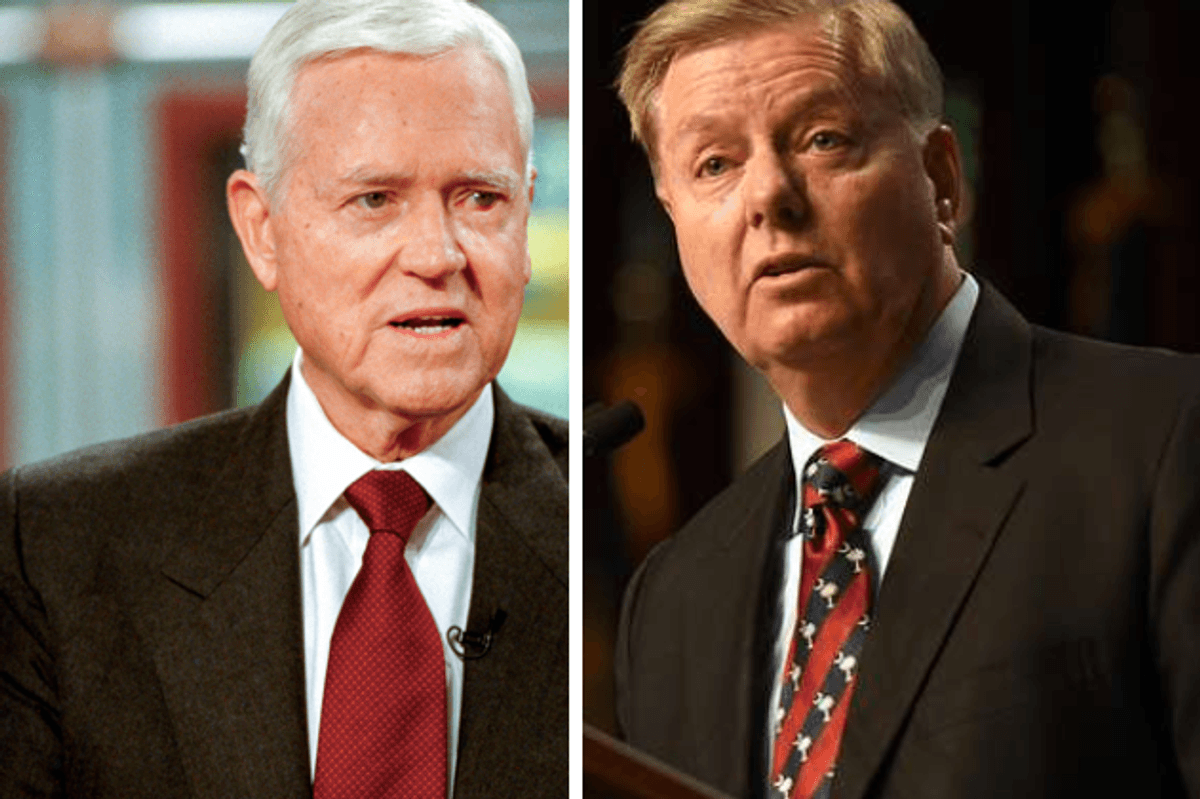 South Carolina Senators Fritz Hollings and Lindsey Graham,