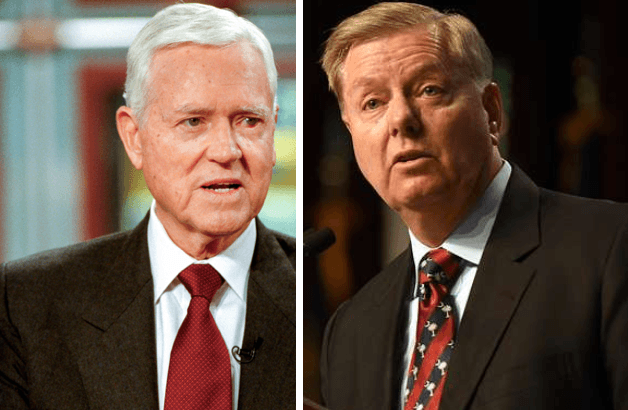 South Carolina Senators Fritz Hollings and Lindsey Graham,