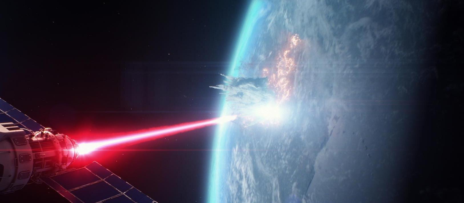 Space attack laser