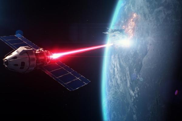 Space attack laser