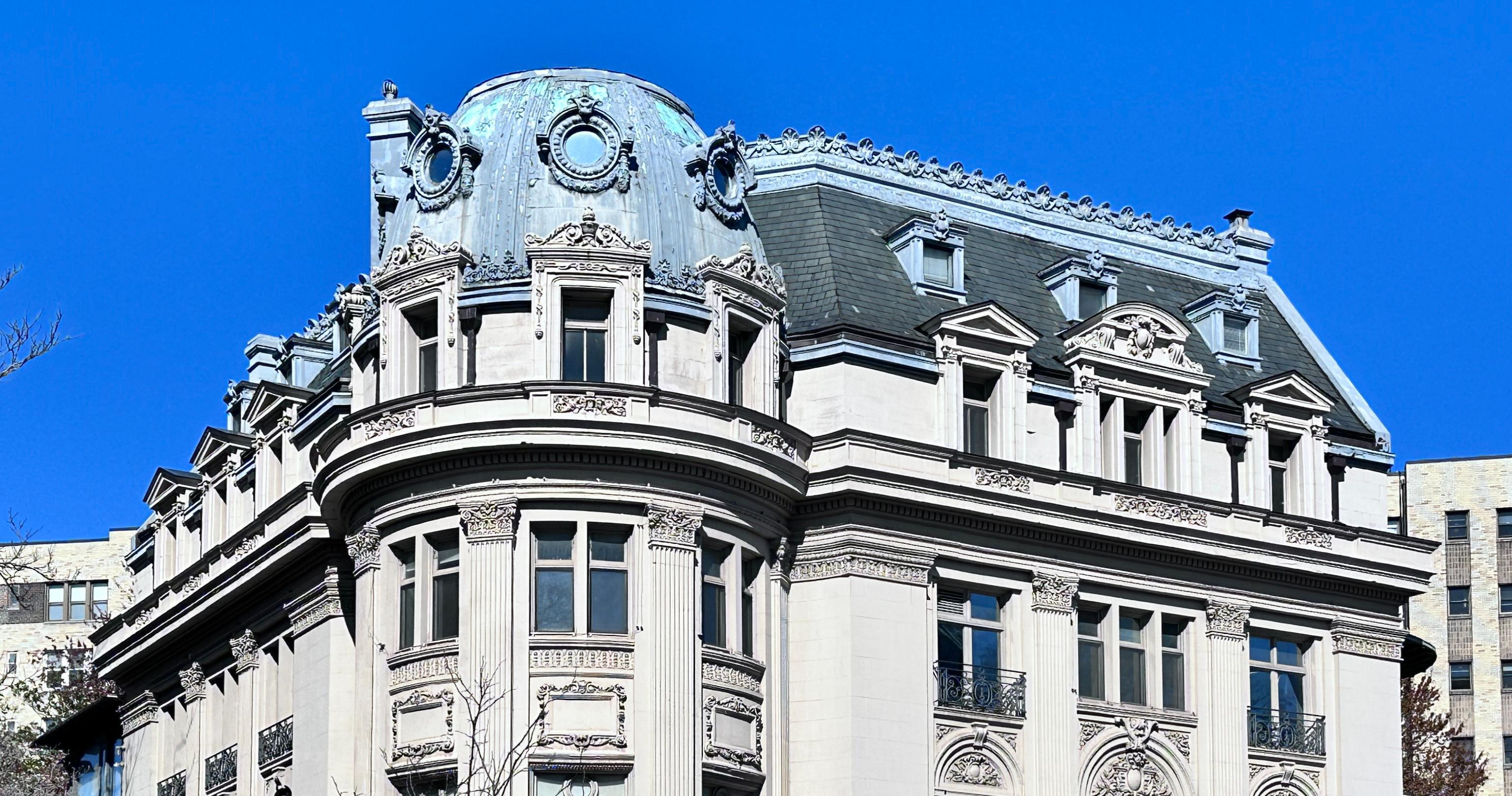 The old French Embassy in Washington, D.C., which now belongs to Turkey's ruling AK Party. The building is in a beaux-arts style.