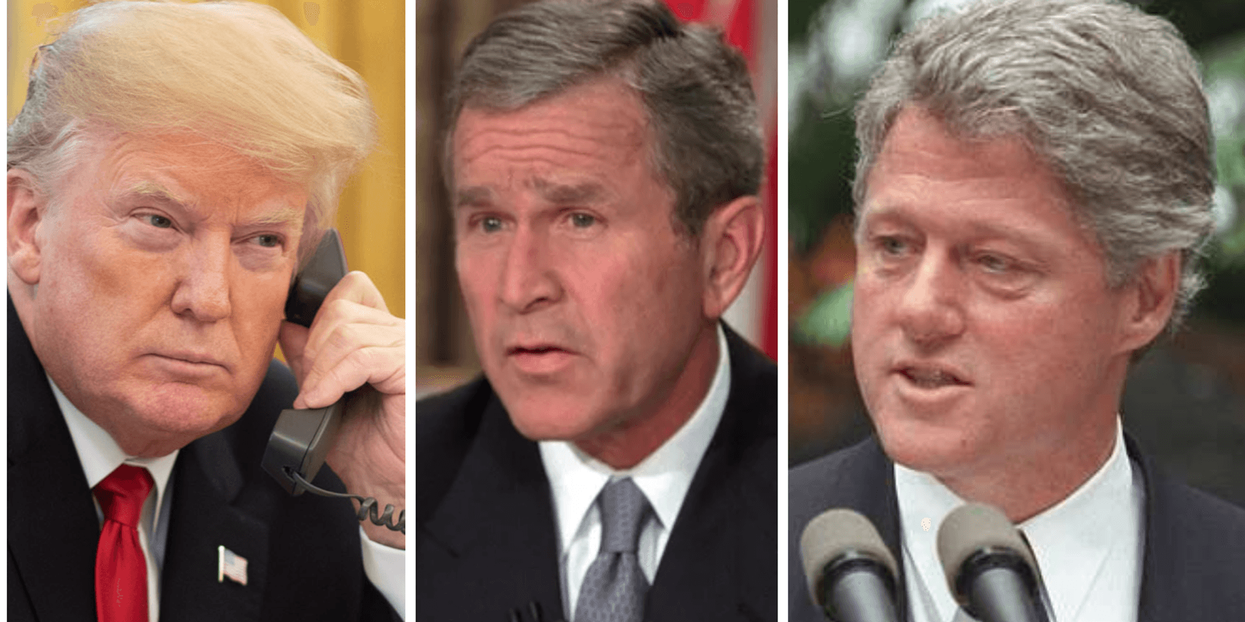 Trump, George w. Bush, Bill Clinton