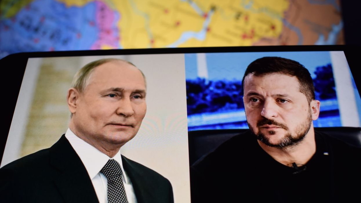 Vladimir Putin and Volodymyr Zelensky