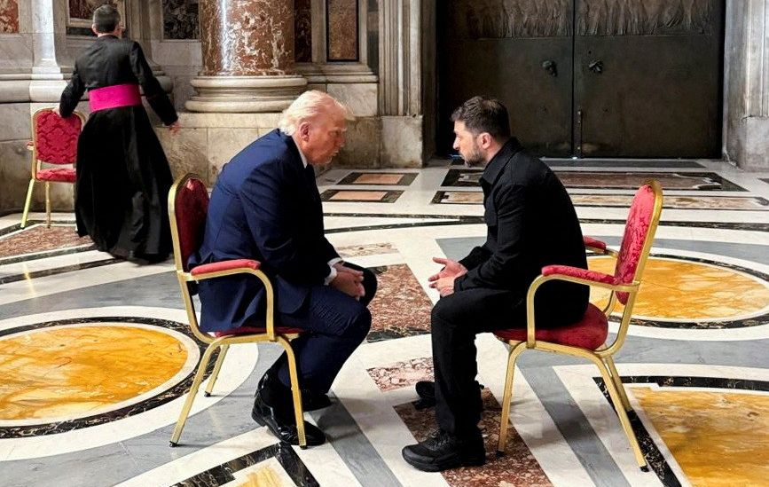 Volodymyr Zelenskiy and Donald Trump