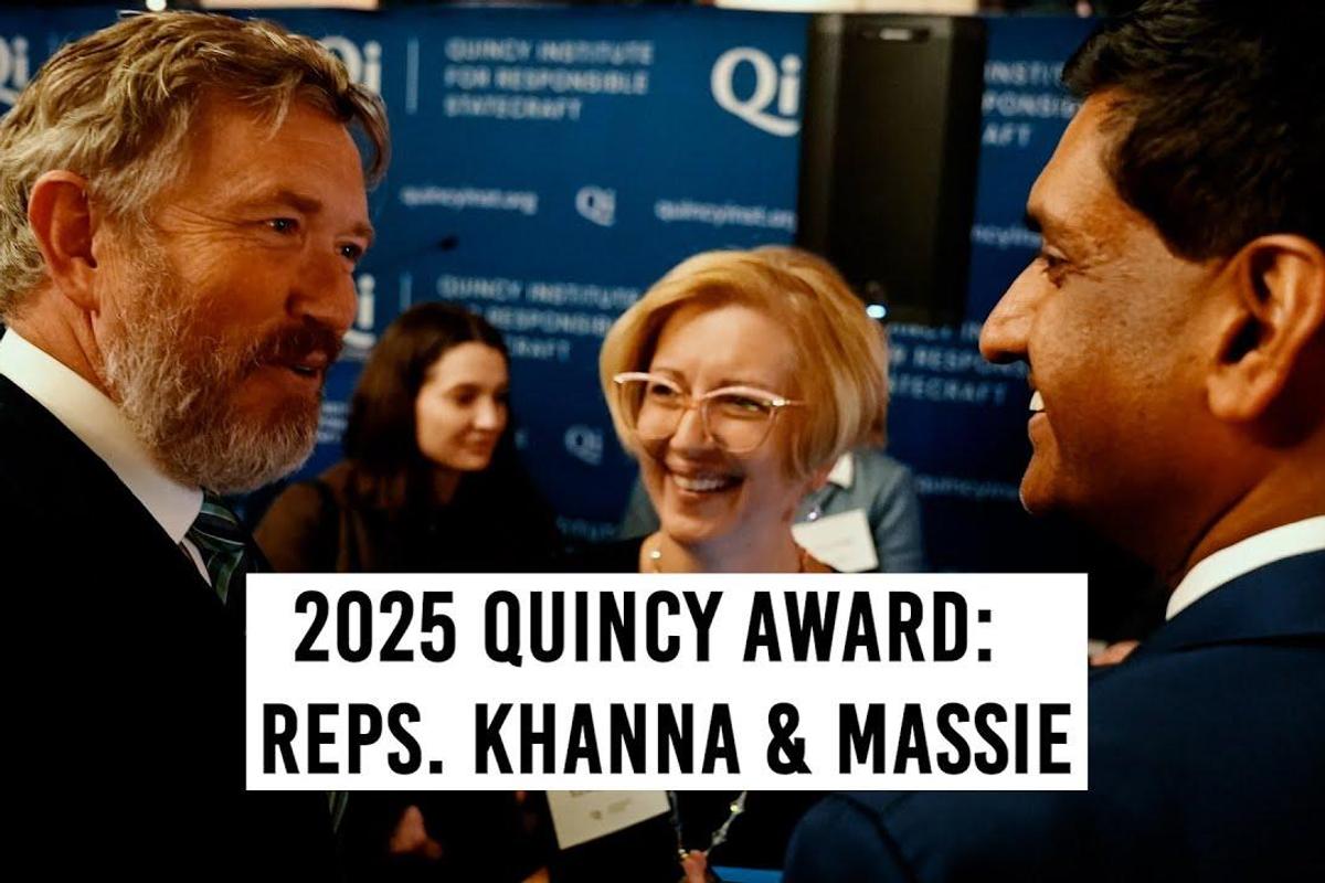 QI honors Reps. Khanna, Massie for reining in militarism